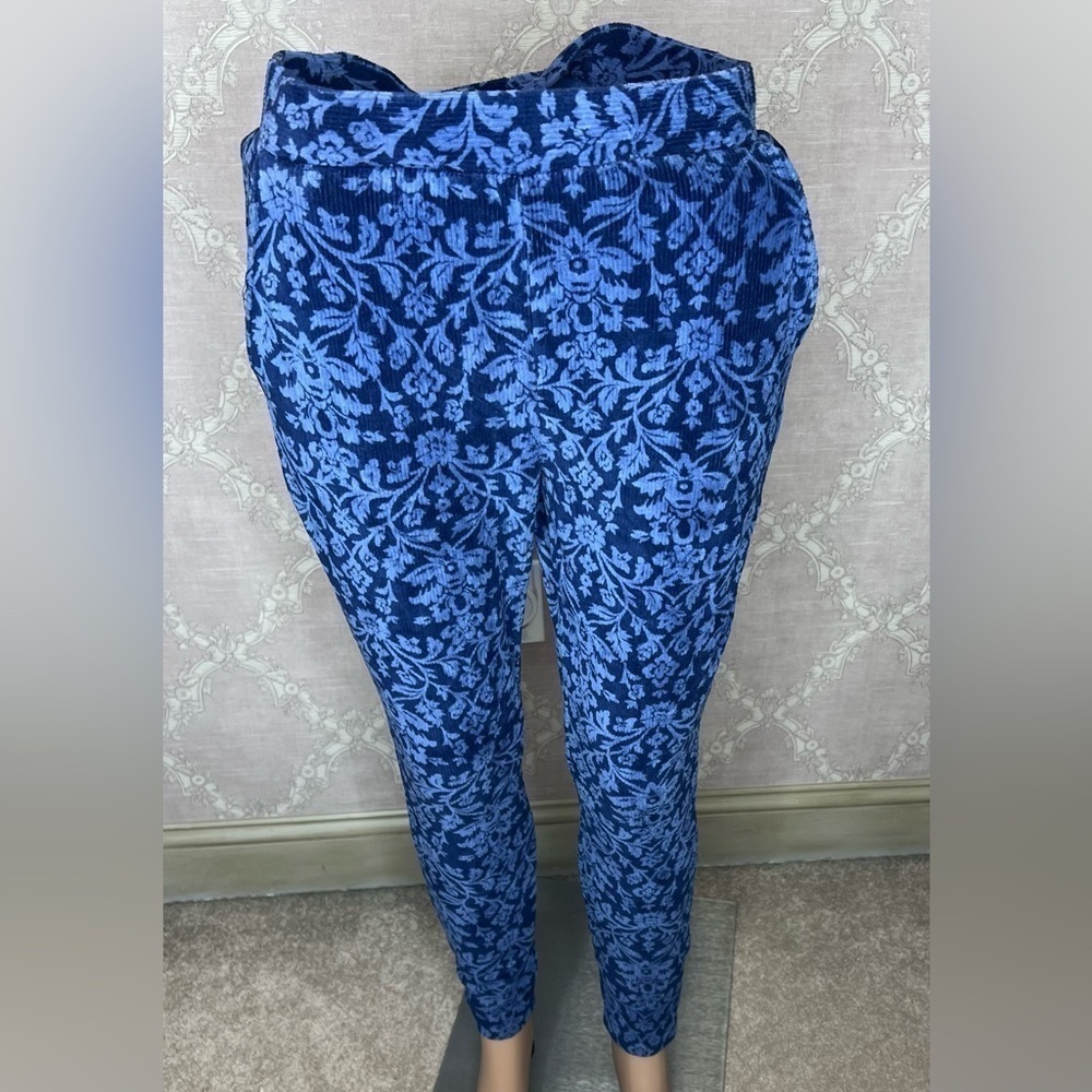 Lands' End Women's Pants Blue Geometric Pants Size S